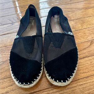 Toms Black Espadrilles Classic Slip-On Shoes